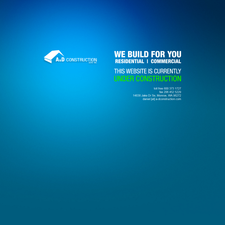 A&D Construction - web page under construction